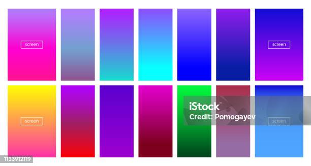 Soft Color Background Modern Screen Vector Design For Mobile App Soft Color Gradients Stock Illustration - Download Image Now