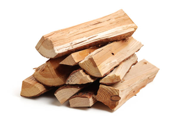 istock Pile of firewood isolated on a white background 1133917302