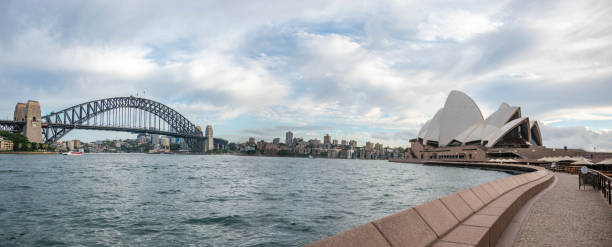 sydney skyline - sydney opera house sydney australia opera house bridge foto e immagini stock