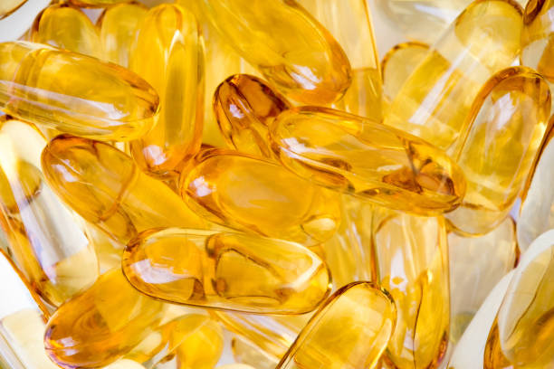 istock Fish oil omega 3 capsules 1133922281