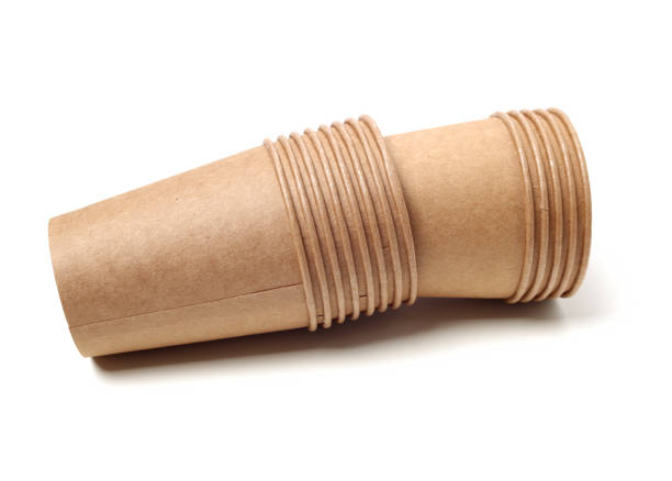 istock brown paper parchment coffee cups on white background 1133923417