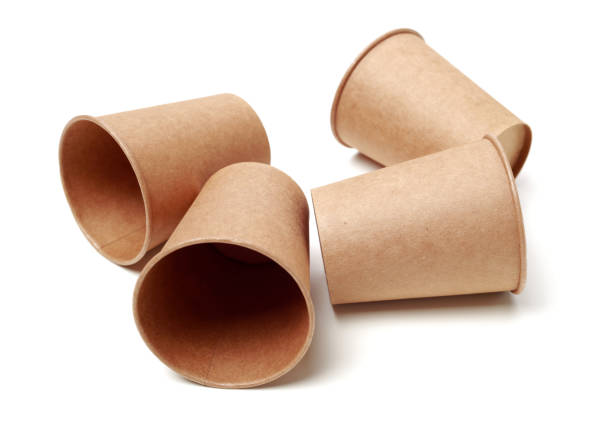 istock brown paper parchment coffee cups on white background 1133923460