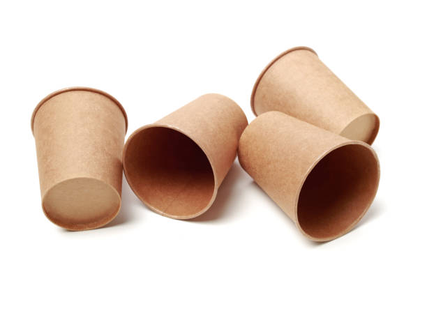 istock brown paper parchment coffee cups on white background 1133924486