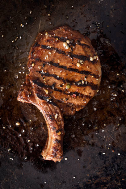 istock Grilled pork chop with spices 1133927745