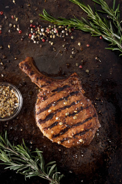 istock Grilled pork chop with spices 1133928051