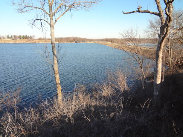 istock Lake and Surrounding Forest with Trails in Park in Early Spring 1133933668