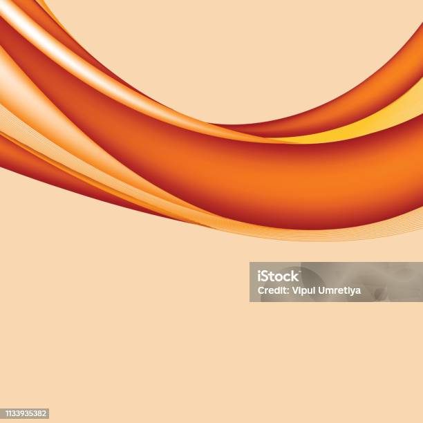Stream Line Textured Sheet Smooth Wave Stream Line Abstract Header Layout Stock Illustration ...
