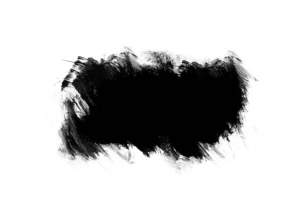 istock Black color graphic patches graphic brush strokes design effect element for background 1133938480