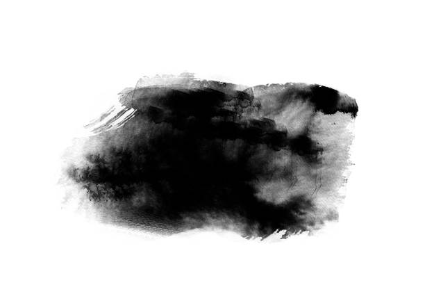 istock Black color graphic patches graphic brush strokes design effect element for background 1133938597