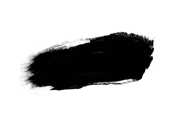 istock Black color graphic patches graphic brush strokes design effect element for background 1133938666