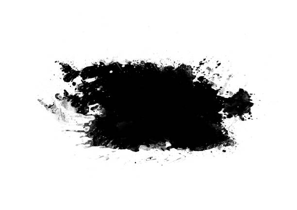 istock Black color graphic patches graphic brush strokes design effect element for background 1133939527