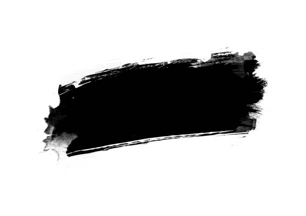 istock Black color graphic patches graphic brush strokes design effect element for background 1133939587