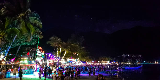 Full moon party stock photo