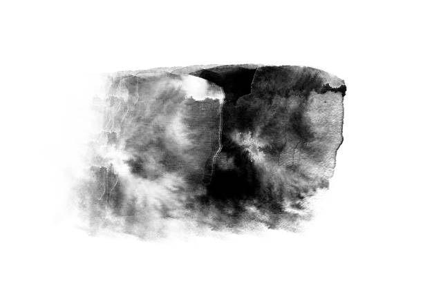 istock Black color graphic patches graphic brush strokes design effect element for background 1133939772