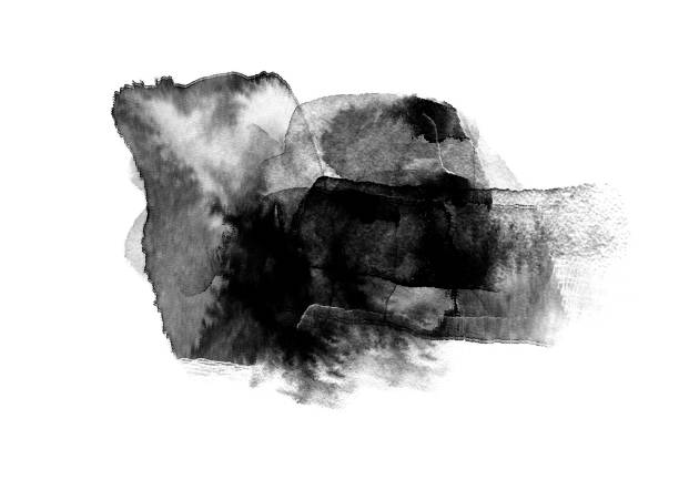 istock Black color graphic patches graphic brush strokes design effect element for background 1133939789