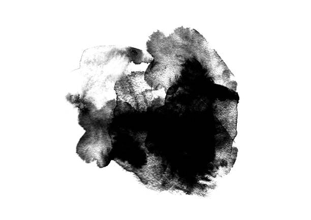 istock Black color graphic patches graphic brush strokes design effect element for background 1133939799