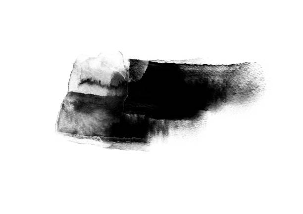 istock Black color graphic patches graphic brush strokes design effect element for background 1133939809