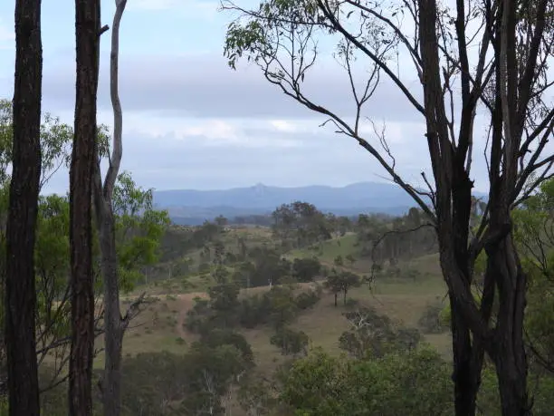 Distant hills over valley