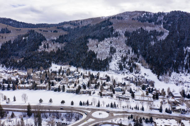 istock Avon Colorado Winter Aerial View 1133940504