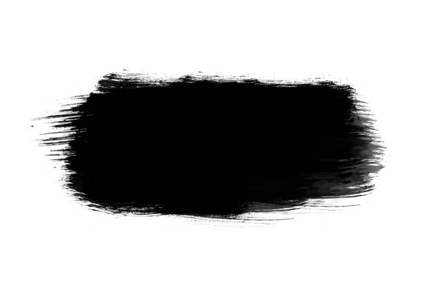 istock Black color graphic patches graphic brush strokes design effect element for background 1133941864