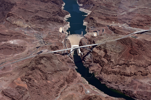 Aerial photograph of Hoover Dam