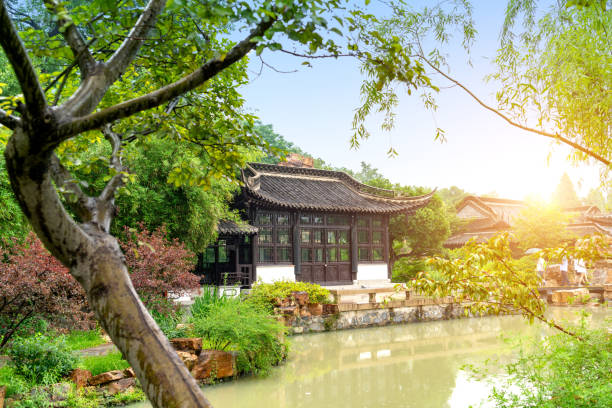 Chinese classical garden Classical courtyard, Yangzhou, China. 傳統園林 stock pictures, royalty-free photos & images