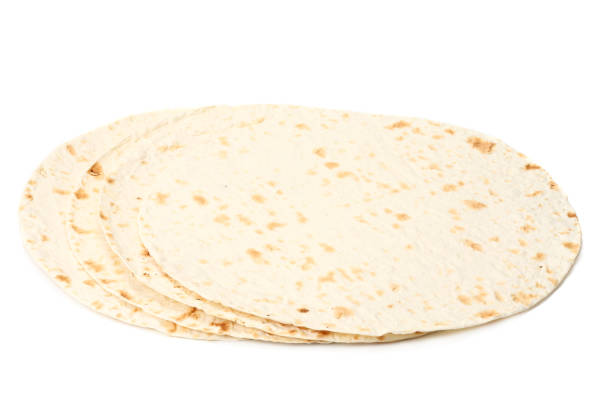 istock Tortilla wrap isolated on a white background 1133958329