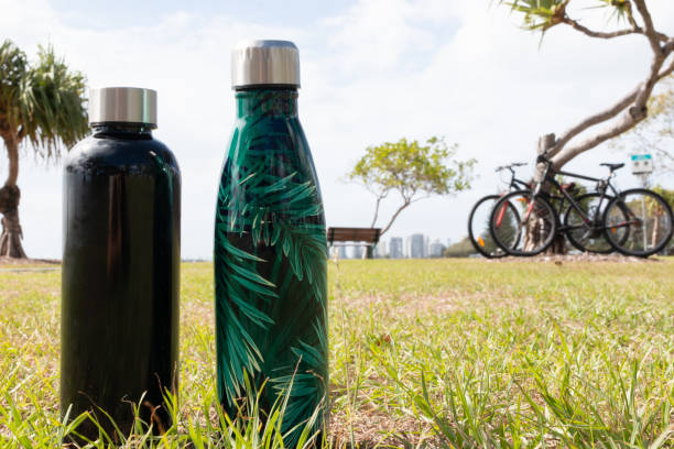 bring your own water bottle (BYOB) reduce pet bottle save environment Eco archives stock photo