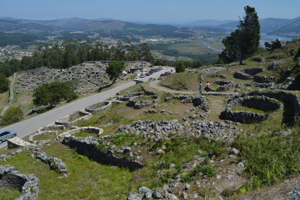 Castro Celta De Santa Tecla In The Guard. Architecture, History, Travel. August 15, 2014. La Guardia, Pontevedra, Galicia, Spain.