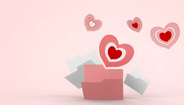 istock Valentine Day, love and heart shape astel Pink Background - 3d rendering 1133962624