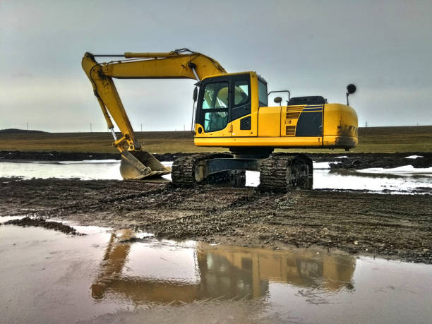 istock Close-up of a construction site excavator 1133966296