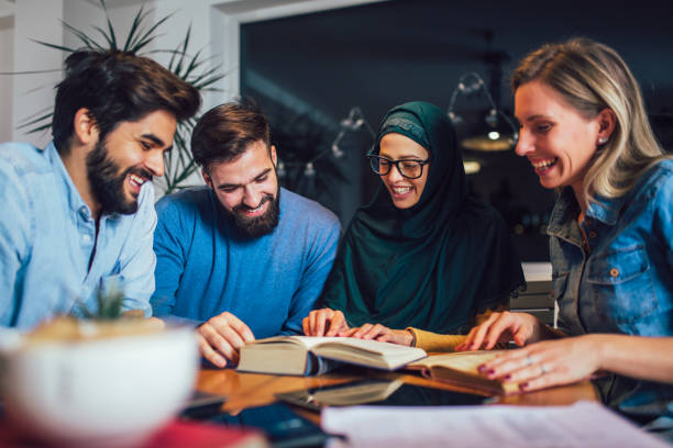 istock Group of students study at home. Learning and preparing for university exam. 1133972649