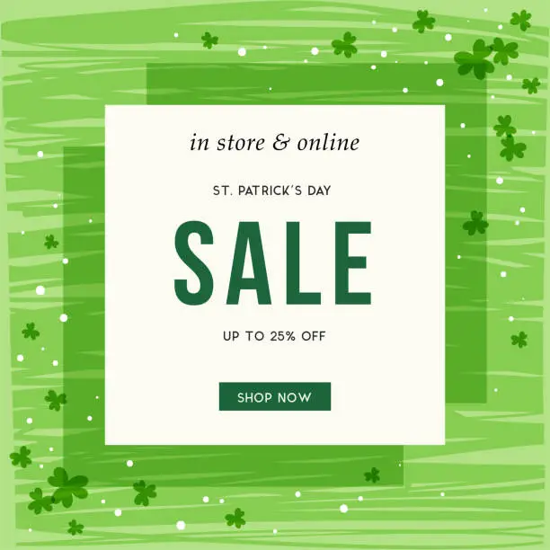 Vector illustration of Patrick's Day Sale Banner_17