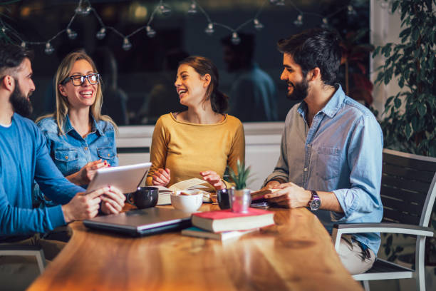 istock Group of students study at home. Learning and preparing for university exam. 1133974295