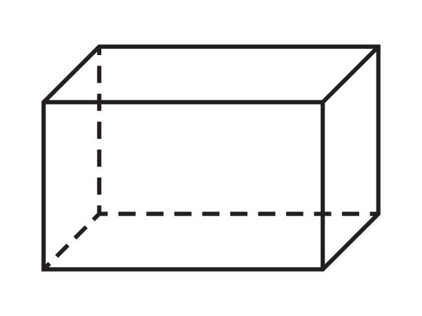 illustrazioni stock, clip art, cartoni animati e icone di tendenza di forma parallelepipedo. figura della geometria vettoriale - cuboid