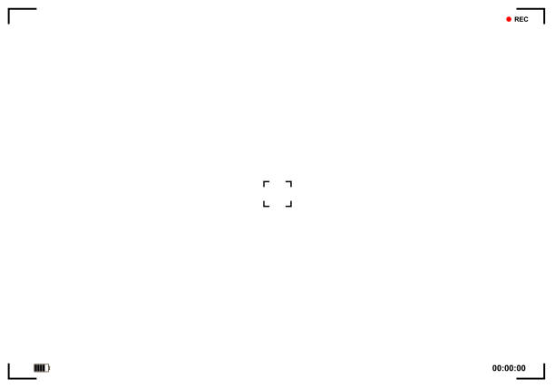 Viewfinder screen background Viewfinder screen background. Electronic concept. Vector eps10 cctv camera overlay stock illustrations