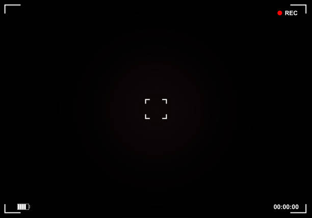 Viewfinder screen background Viewfinder screen background. Electronic concept. Vector eps10 cctv camera overlay stock illustrations