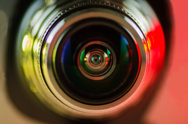 istock The camera lens and backlight-yellow red 1133983702
