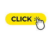 istock Click bar and finger vector web button icon template 1133992590