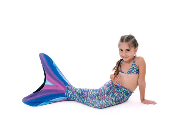 Mermaid girl isolated