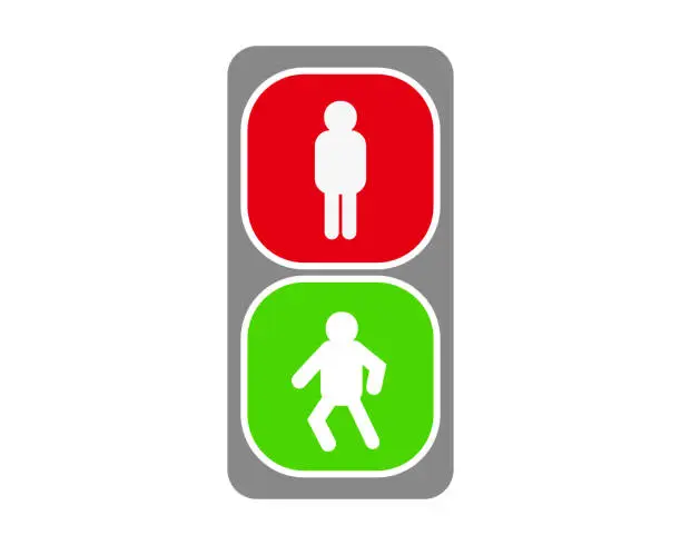 Vector illustration of traffic light icon.