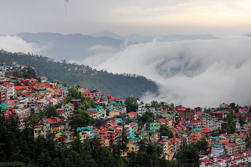 Residential district in Himalayas.