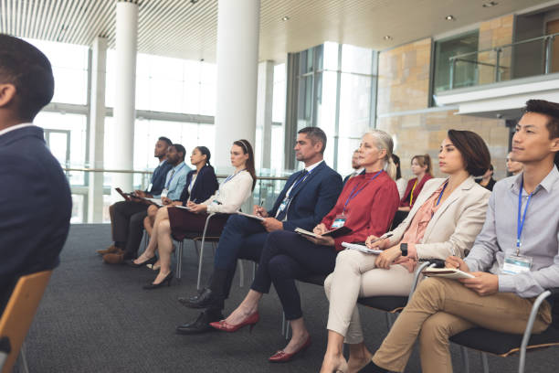 istock Business people attending a business seminar 1133997198