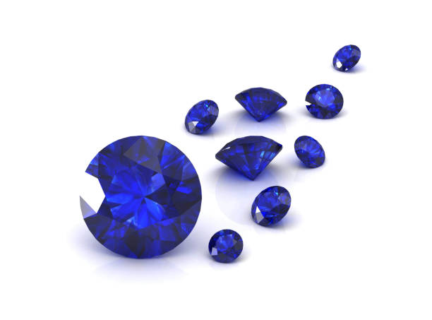 istock Beautiful gems on a white background , 3D illustration. 1133997223