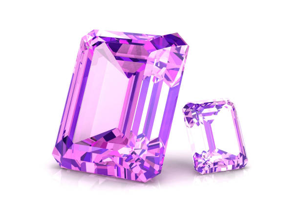 istock Beautiful gems on a white background , 3D illustration. 1133997286