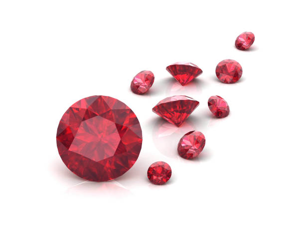istock Beautiful gems on a white background , 3D illustration. 1133997452
