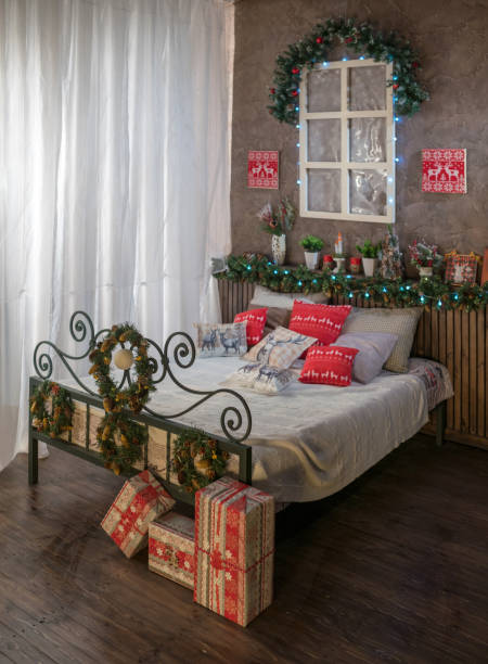istock Christmas Decorating at Bedroom 1133999614