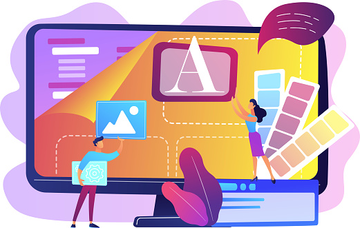 Low Code Animation Low Code Development Concept Vector Illustration Stock Illustration ...