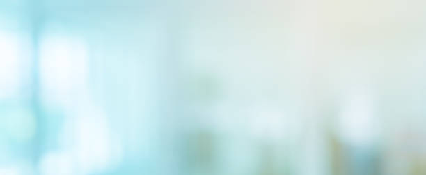 istock abstract blur inside interior of modern cleaning workplace in blue color in panoramic background with shine light for design 1134005090