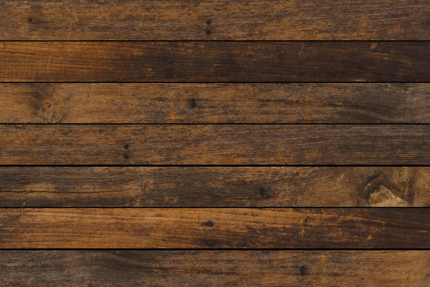 vintage envelhecido cor marrom escuro madeira listra fundos textura para o projeto como apresentação, promover o produto, montagem da foto, banner, anúncios e web - surface level dirty wood nobody - fotografias e filmes do acervo